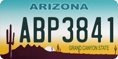 AZ license plate ABP3841