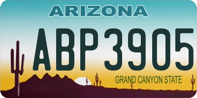 AZ license plate ABP3905
