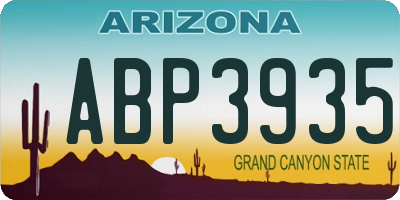AZ license plate ABP3935