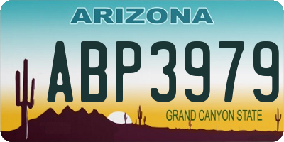 AZ license plate ABP3979