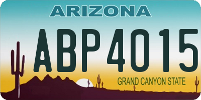 AZ license plate ABP4015