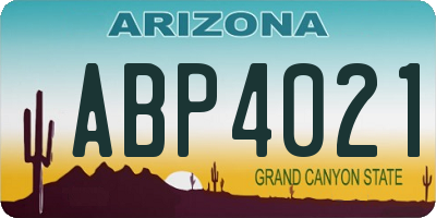 AZ license plate ABP4021
