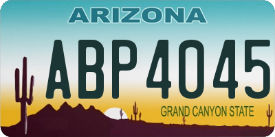 AZ license plate ABP4045