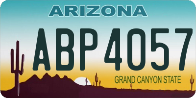 AZ license plate ABP4057