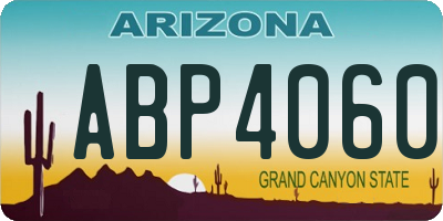 AZ license plate ABP4060