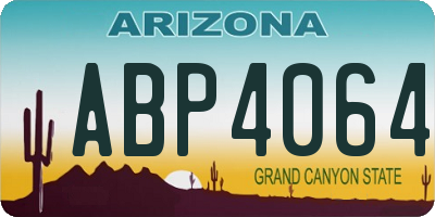 AZ license plate ABP4064