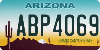 AZ license plate ABP4069