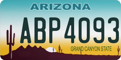 AZ license plate ABP4093