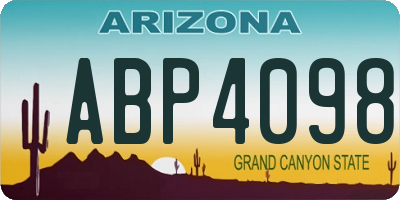 AZ license plate ABP4098