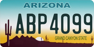 AZ license plate ABP4099