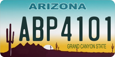 AZ license plate ABP4101