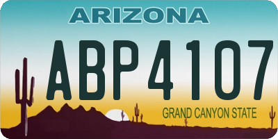 AZ license plate ABP4107