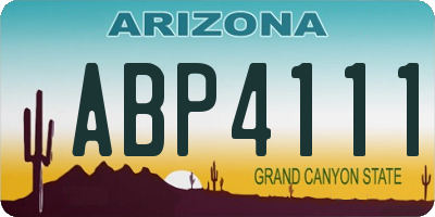 AZ license plate ABP4111