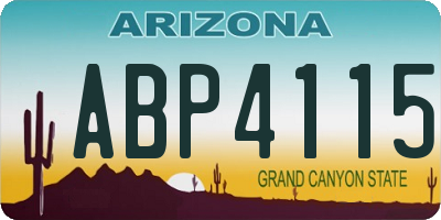 AZ license plate ABP4115