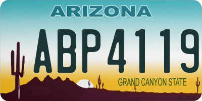 AZ license plate ABP4119