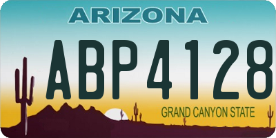 AZ license plate ABP4128