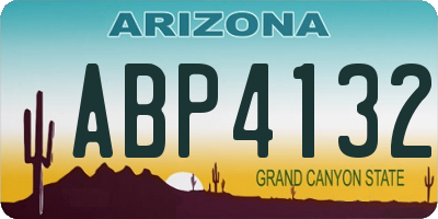 AZ license plate ABP4132