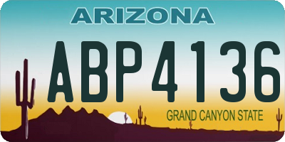 AZ license plate ABP4136