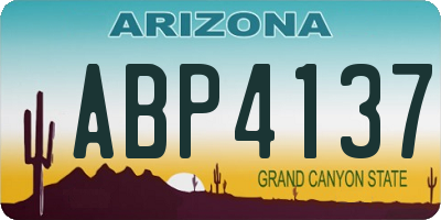 AZ license plate ABP4137