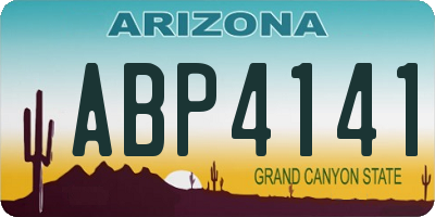 AZ license plate ABP4141