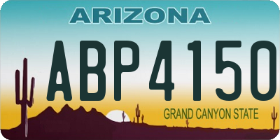 AZ license plate ABP4150