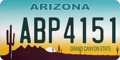 AZ license plate ABP4151