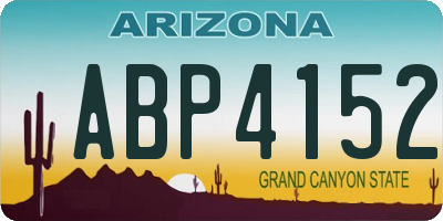 AZ license plate ABP4152