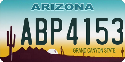 AZ license plate ABP4153