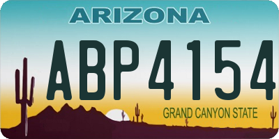 AZ license plate ABP4154