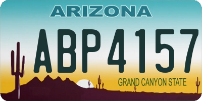 AZ license plate ABP4157