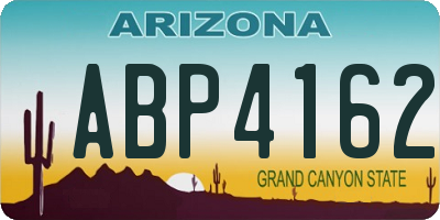 AZ license plate ABP4162
