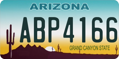 AZ license plate ABP4166