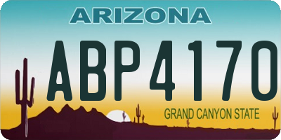 AZ license plate ABP4170