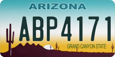 AZ license plate ABP4171