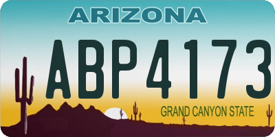 AZ license plate ABP4173