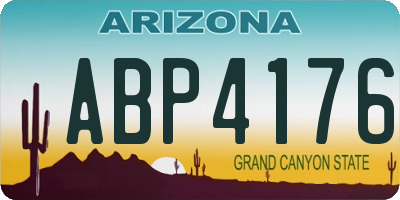 AZ license plate ABP4176