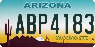 AZ license plate ABP4183