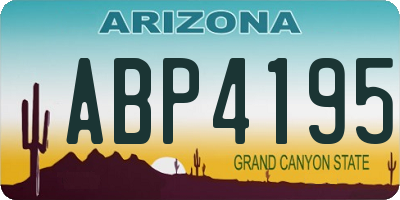 AZ license plate ABP4195