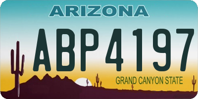 AZ license plate ABP4197