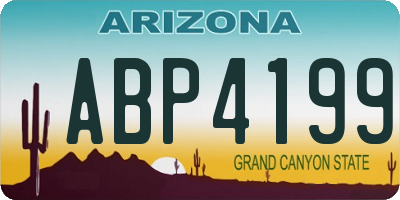 AZ license plate ABP4199