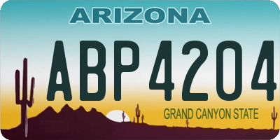 AZ license plate ABP4204