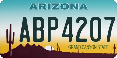 AZ license plate ABP4207