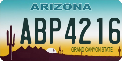 AZ license plate ABP4216