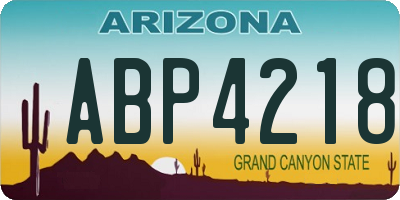 AZ license plate ABP4218