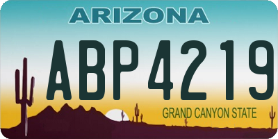 AZ license plate ABP4219