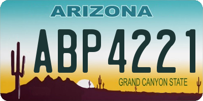 AZ license plate ABP4221