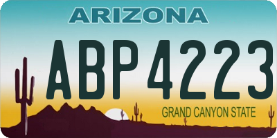 AZ license plate ABP4223