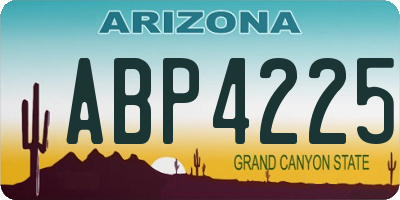 AZ license plate ABP4225