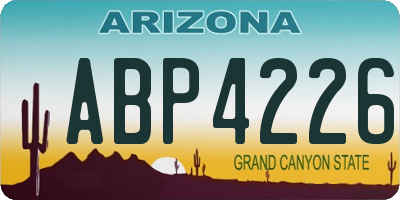 AZ license plate ABP4226