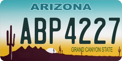AZ license plate ABP4227